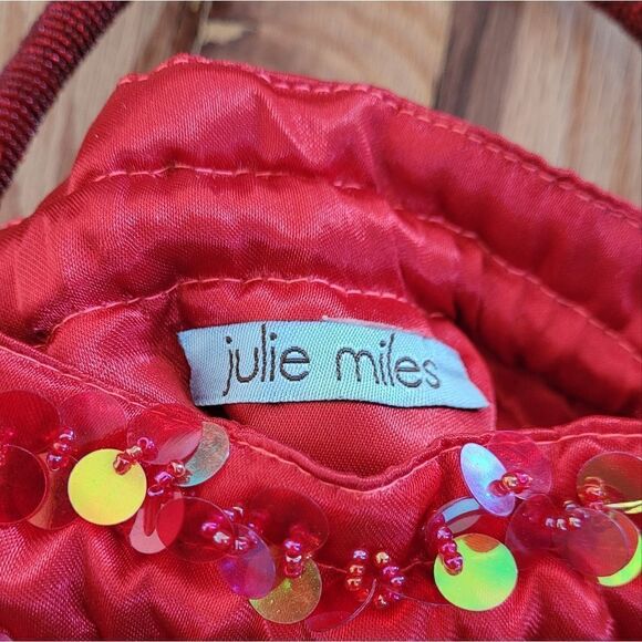 Julie Miles Specialty Red Sequin Mini Purse - Picture 5 of 5